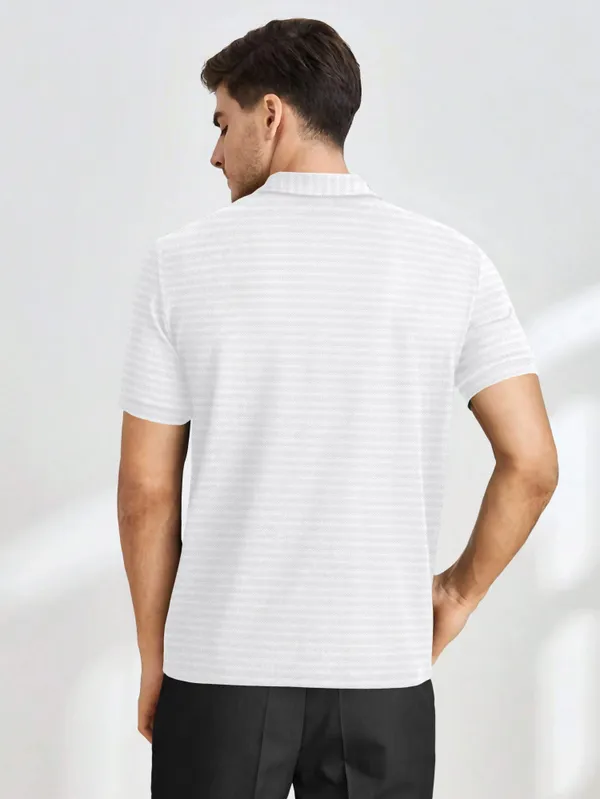 White_Polyester_Half_Sleeve_Zip_Neck_Solid_T_Shirt_For_Men_Pack_Of_1