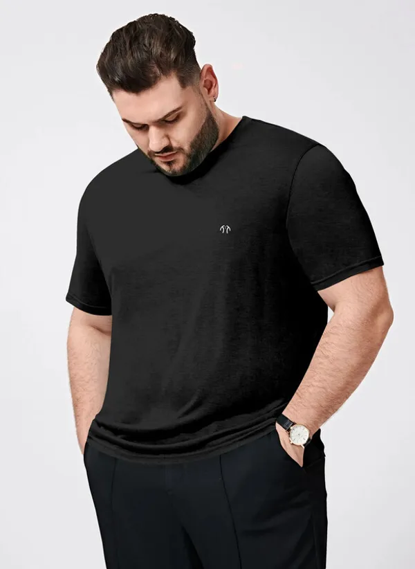 Black_Pure_Cotton_Half_Sleeve_Regular_Solid_T_ShirtFor_Men