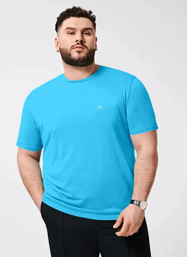 Light_Blue_Pure_Cotton_Half_Sleeve_Round_Neck_Solid__Print_T_Shirt_For_Men