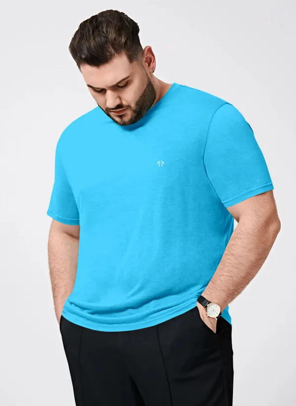 Light_Blue_Pure_Cotton_Half_Sleeve_Round_Neck_Solid__Print_T_Shirt_For_Men