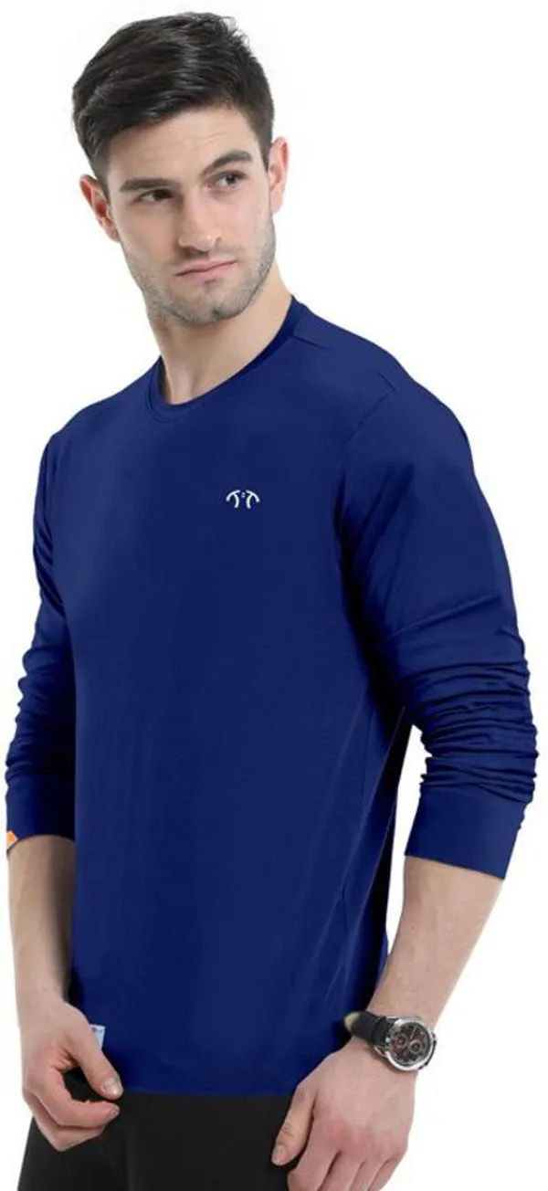 Blue_Pure_Cotton_Full_Sleeve_Regular_Solid_T_ShirtFor_Men