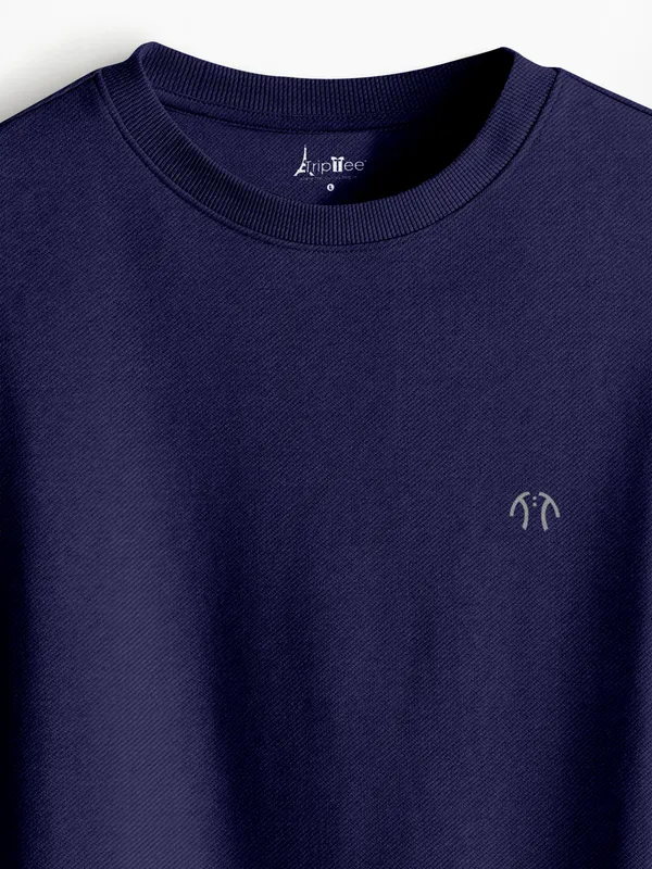 Dark_Blue_Cotton_Blend_Full_Sleeve_Round_Neck_Solid_T_Shirt_For_Men_Pack_Of_1