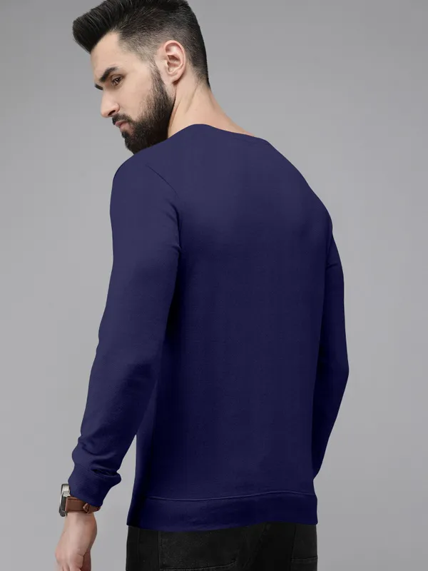 Dark_Blue_Cotton_Blend_Full_Sleeve_Round_Neck_Solid_T_Shirt_For_Men_Pack_Of_1