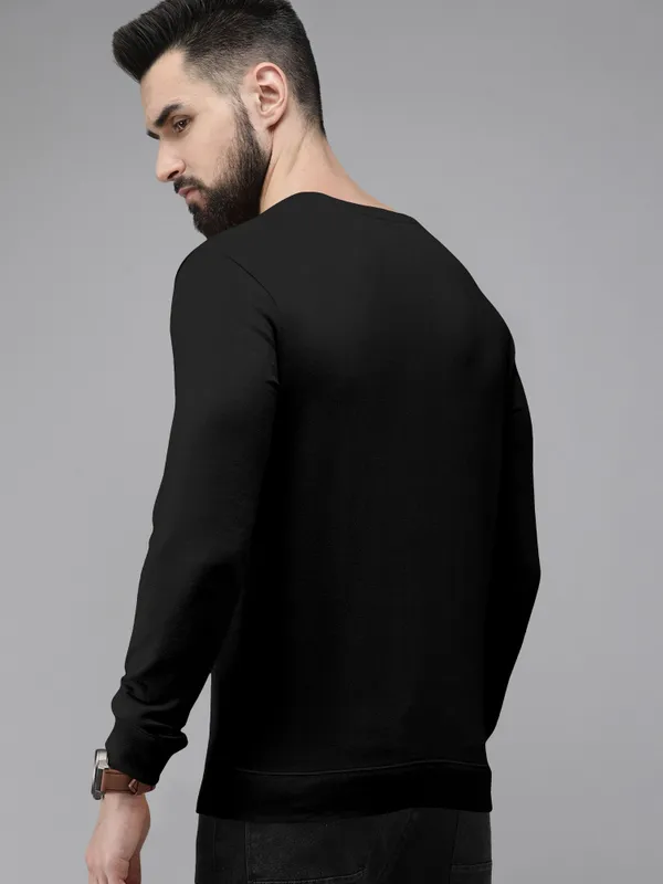 Black_Cotton_Blend_Full_Sleeve_Round_Neck_Solid_T_Shirt_For_Men_Pack_Of_1