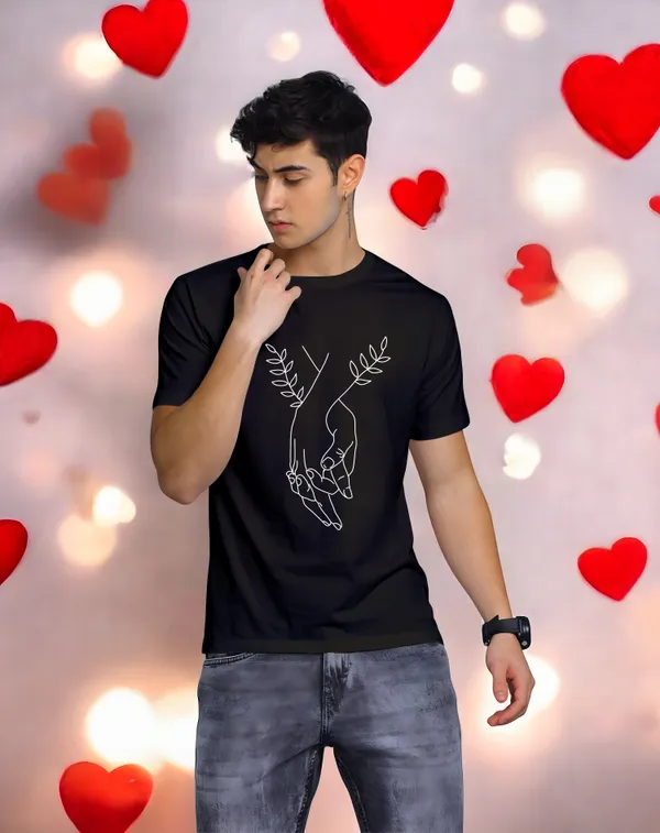 Black_Pure_Cotton_Half_Sleeve_Round_Neck_Printed__Print_T_Shirt_For_Men