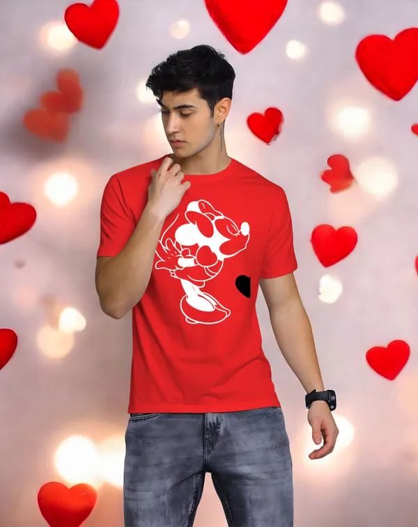 Red_Pure_Cotton_Half_Sleeve_Round_Neck_Printed__Print_T_Shirt_For_Men