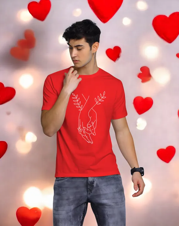 Red_Pure_Cotton_Half_Sleeve_Round_Neck_Printed__Print_T_Shirt_For_Men