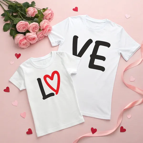 White_Pure_Cotton_Half_Sleeve_Round_Neck_Printed_T_Shirt_For_Couple_Pack_Of_2