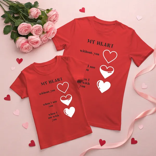 Red_Pure_Cotton_Half_Sleeve_Round_Neck_Printed_T_Shirt_For_Couple_Pack_Of_2