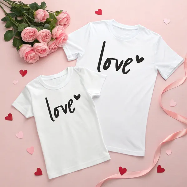 Red_Pure_Cotton_Half_Sleeve_Round_Neck_Printed_T_Shirt_For_Couple_Pack_Of_2