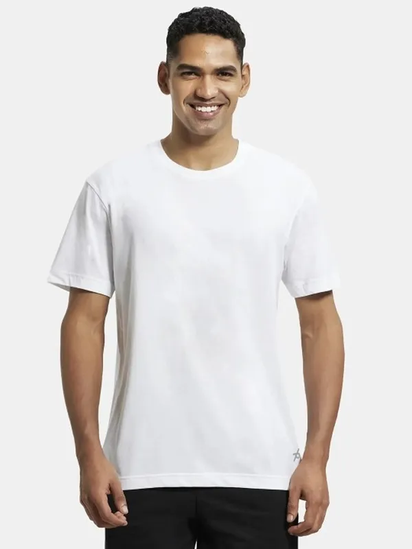 White_Pure_Cotton_Half_Sleeve_Regular_Solid_T_ShirtFor_Men