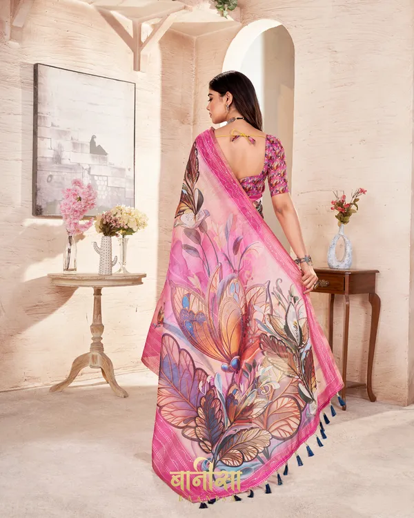 MULTICOLOUR_FLORAL_CHANDERI_COTTON_KATHA_&_SEQUENCE_WORK_WORK_PRINTED_SAREE_WITH_MATCHED_UNSTTICHED_BLOUSE