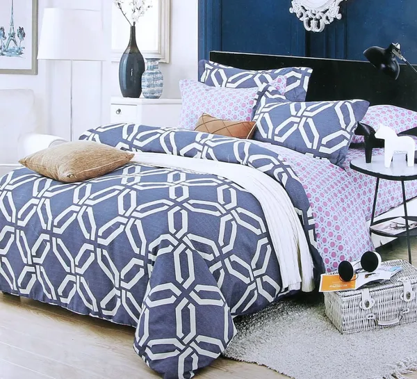 King_Size_108x108_Bedsheet_Glace_Cotton_Double_bed_|_2_Pillow_Covers