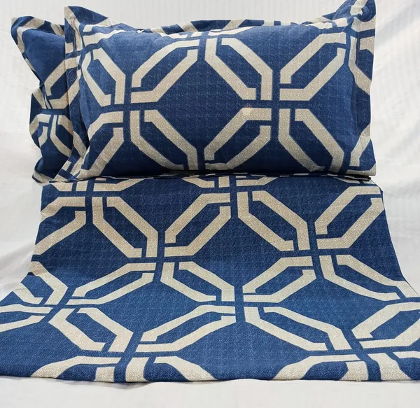 King_Size_108x108_Bedsheet_Glace_Cotton_Double_bed_|_2_Pillow_Covers