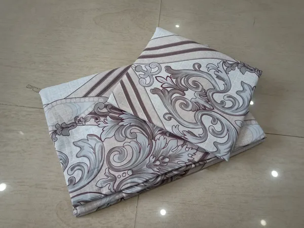 King_Size_108x108_Bedsheet_Glace_Cotton_Double_bed_|_2_Pillow_Covers