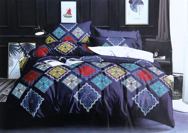 Navy_Blue_Glace_Cotton_|_Super_King_Size_Bedsheet_|_With_2_Pillow_Covers_|_108X118_Inch|_240_TC