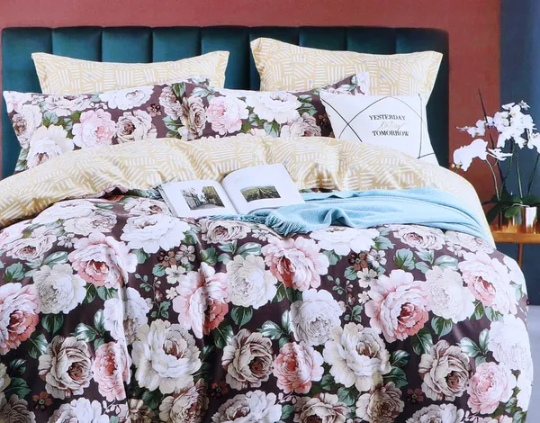 King_Size_108x108_Bedsheet_Glace_Cotton_Double_bed_|_2_Pillow_Covers