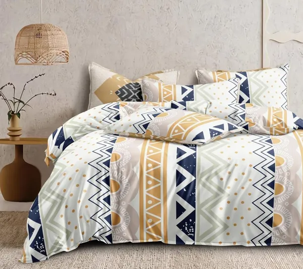 King_Size_108x108_Bedsheet_Glace_Cotton_Double_bed_|_2_Pillow_Covers
