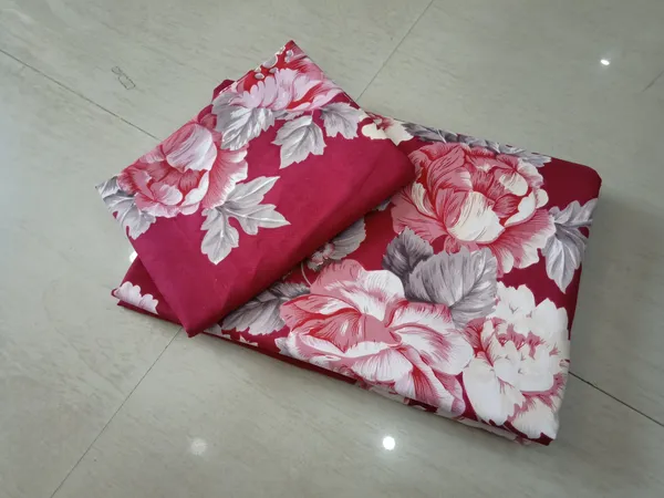 King_Size_108x108_Bedsheet_Glace_Cotton_Double_bed_|_2_Pillow_Covers