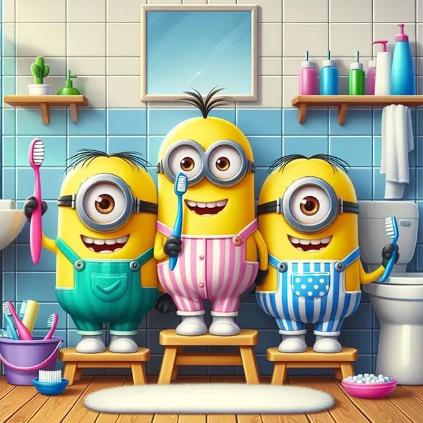 Kids_Cartoon_Minion_Print_Bedsheet_Double_Bed_with_2_Pillow_Covers