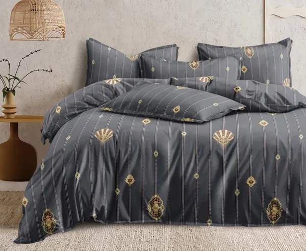 King_Size_108x108_Bedsheet_Glace_Cotton_Double_bed_|_2_Pillow_Covers