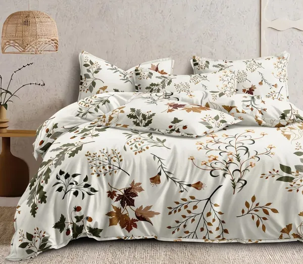 King_Size_108x108_Bedsheet_Glace_Cotton_Double_bed_|_2_Pillow_Covers
