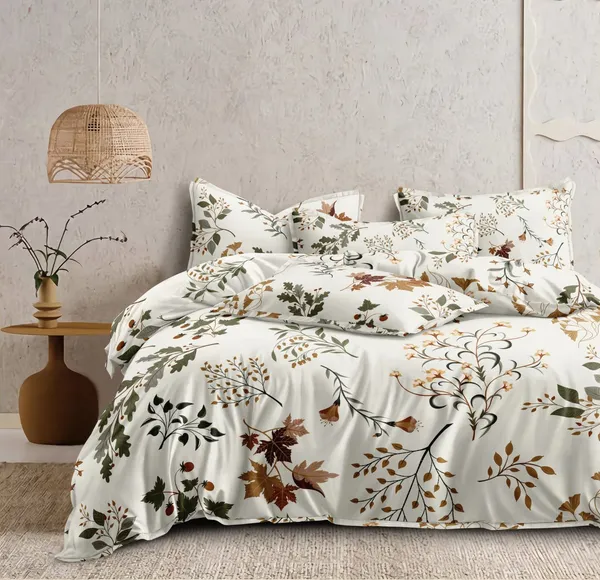 King_Size_108x108_Bedsheet_Glace_Cotton_Double_bed_|_2_Pillow_Covers