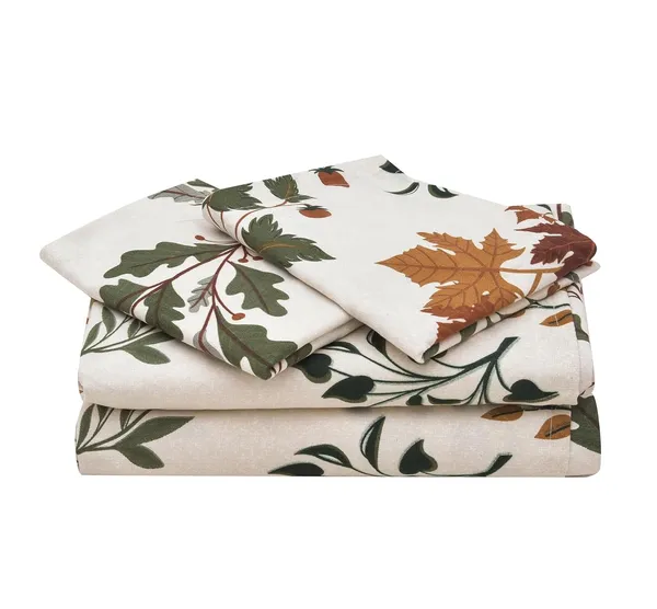 White_Abstract_Botanical_Design_Glace_Cotton_Bedsheet_|_Super_King_Size_|With_2_Pillow_Covers_|108X118_Inch_|_240_TC