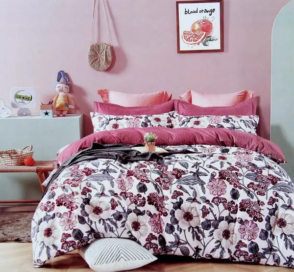 King_Size_108x108_Bedsheet_Glace_Cotton_Double_bed_|_2_Pillow_Covers