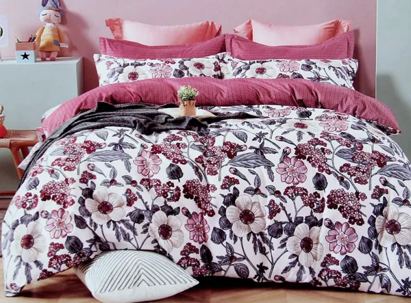 King_Size_108x108_Bedsheet_Glace_Cotton_Double_bed_|_2_Pillow_Covers
