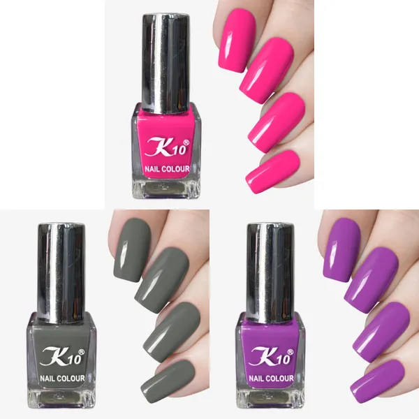 Pack_of_3_Multicolor_matte_Look_Professional_Nail_Polish_For_Women_&_Girl