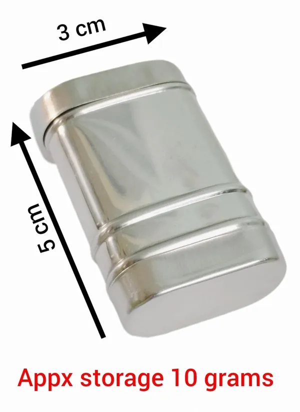 Silver_Stainless_Steel_Small_Chuna_Dani_For_Men_(Rectangular)_(Pack_Of_2)_(5.5L_X_3W)
