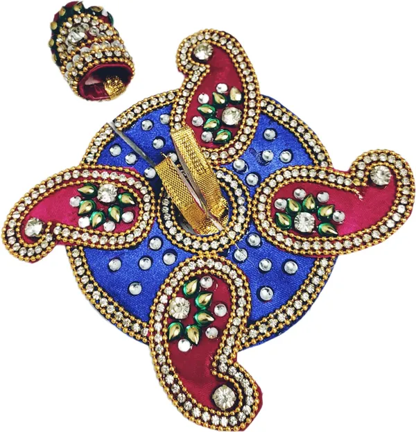 Blue_Cotton_Laddu_Bal_Gopal_Dress_Cotton_With_Pagdi_(6_X_6_X_0.1_Cm)