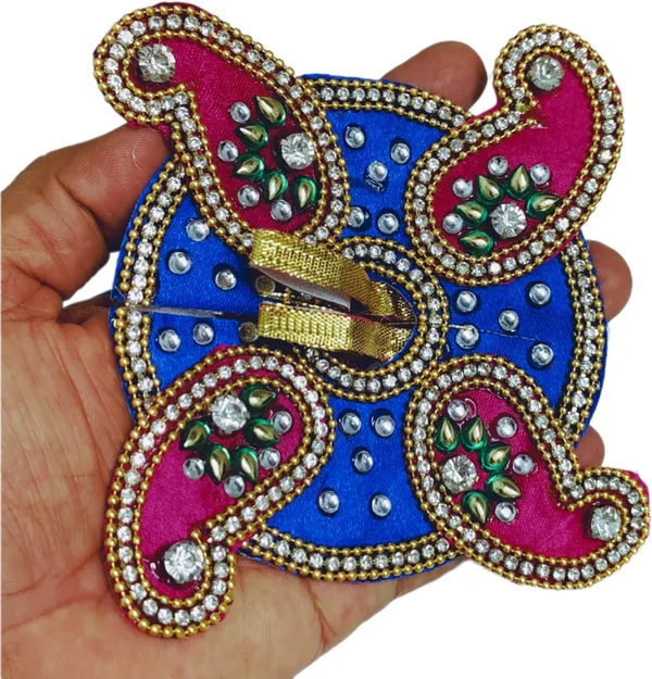 Blue_Cotton_Laddu_Bal_Gopal_Dress_Cotton_With_Pagdi_(6_X_6_X_0.1_Cm)