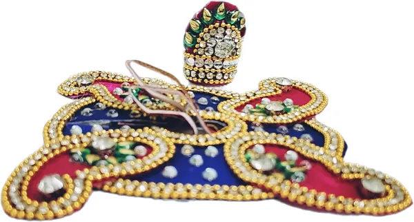 Blue_Cotton_Laddu_Bal_Gopal_Dress_Cotton_With_Pagdi_(6_X_6_X_0.1_Cm)