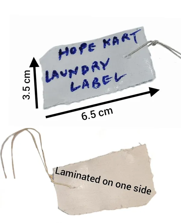 White_Clothes_Identification_Lamination_Badge_With_String_(Pack_Of_100_|_6.5L_X_3.5W_Cm)_(Pack_Of_100)
