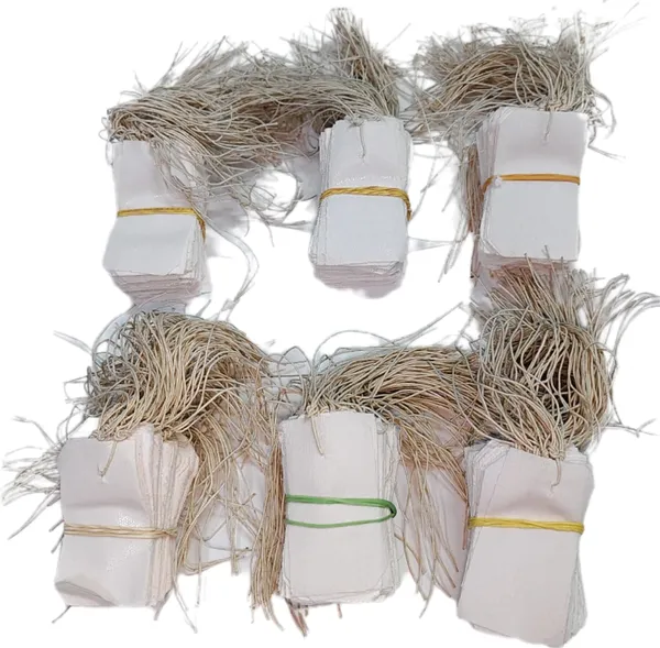 White_Clothes_Identification_Lamination_Badge_With_String_(Pack_Of_100_|_6.5L_X_3.5W_Cm)_(Pack_Of_100)