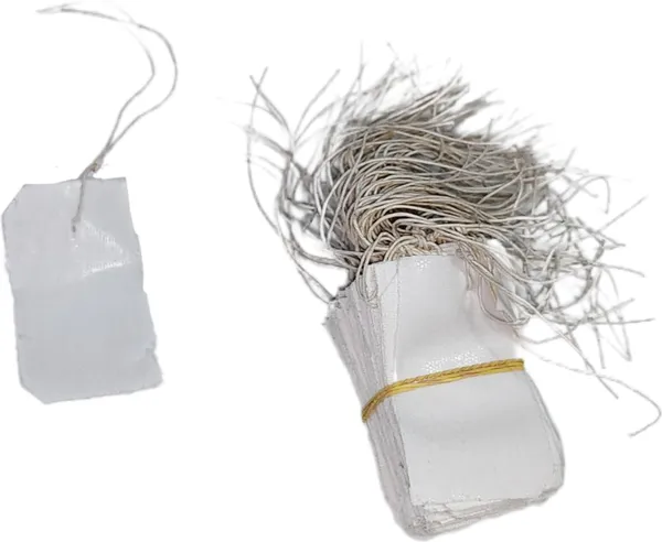 White_Clothes_Identification_Lamination_Badge_With_String_(Pack_Of_100_|_6.5L_X_3.5W_Cm)_(Pack_Of_100)