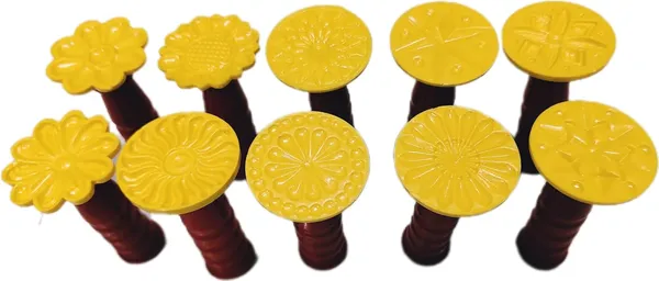 Yellow_&_Brown_Round_Design_Manual_Mava_Mould_(4_Cm_Dia)_(Pack_Of_10)