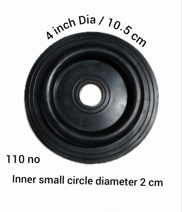 ‎Black_40_Psi_Flexible_Cement_Grout_Pump_Rubber_Diaphragm_Seal_(110_No.)_(4Inch_Dia)