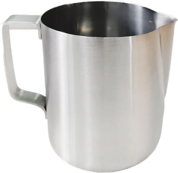 Silver_Stainless_Steel_Conical_Shape_Milk_Pot_Glass_With_Handle_(1250_Ml)