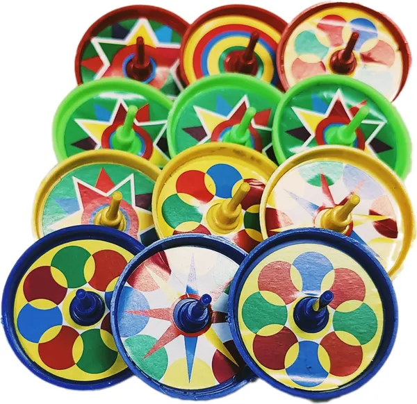 ‎Multicolor_Plastic_Spinning_Top_Toys_For_Kids_(Pack_Of_12)_(50_X_50_X_30_Mm)