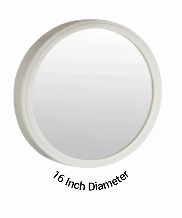 ‎Beige_Plastic_Mirror_Wall_Hanging_For_Bathroom_Bedroom_Dressing_Table_(3Mm)_(Rround)_(16_Inch_Dia)
