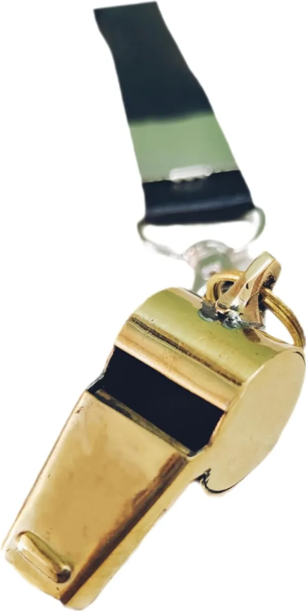 Yellow_Brass_Whistle_For_Police,_High_Sound_Sports,_Coach_&_Referee