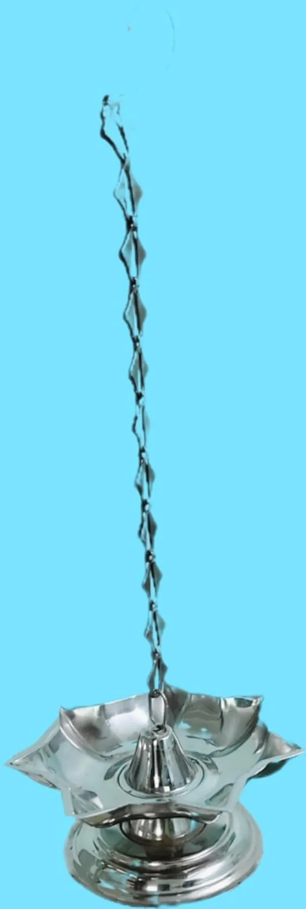 Silver_Stainless_Steel_Hanging_Diya_With_Chain_Wicks_Holder_For_Pooja_Mandir_(7_Wicks_Holder)