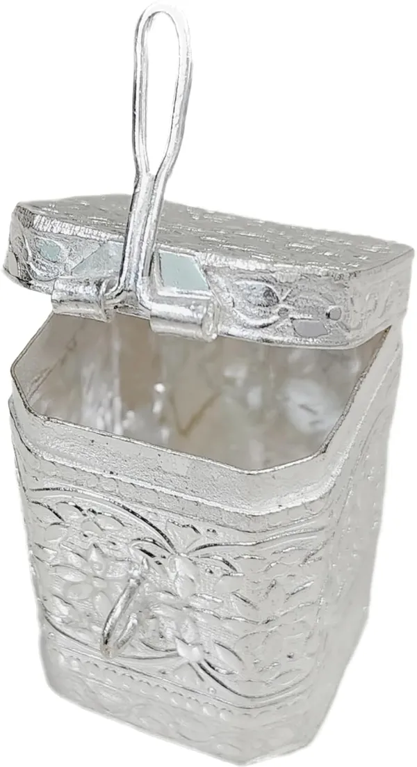 White_Silver_Plated_Metal_Empty_Tobacco_Dibbi_For_Men