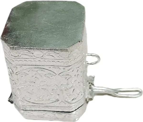 White_Silver_Plated_Metal_Empty_Tobacco_Dibbi_For_Men