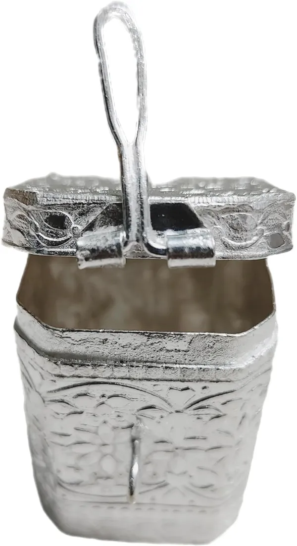White_Silver_Plated_Metal_Empty_Tobacco_Dibbi_For_Men