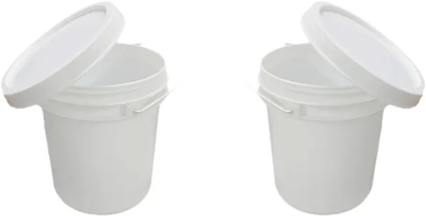 White_Empty_Plastic_Paint_Bucket_With_Seal_Lid_(Round)_(Pack_Of_2)