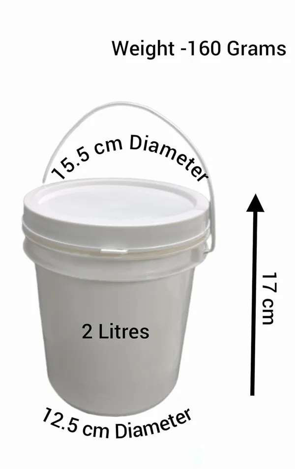 White_Empty_Plastic_Paint_Bucket_With_Seal_Lid_(Round)_(Pack_Of_2)